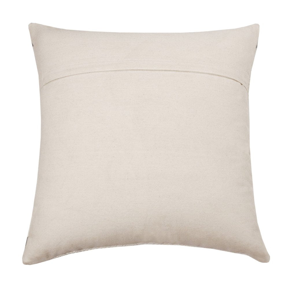 20" Gray White And Yellow Geometric Cotton Throw Pillow Cover