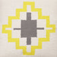 20" Gray White And Yellow Geometric Cotton Throw Pillow Cover