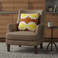 20" Red Yellow And White Striped Cotton Throw Pillow Cover