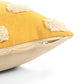 20" Yellow And Cream Abstract Cotton Throw Pillow Cover