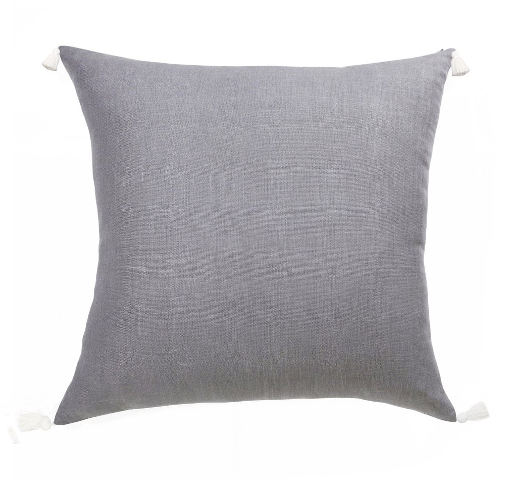 18" Gray And Ivory Striped Linen Throw Pillow Cover