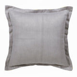 18" Gray And Yellow Linen Throw Pillow Cover