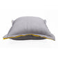 18" Gray And Yellow Linen Throw Pillow Cover