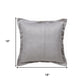 18" Gray And Yellow Linen Throw Pillow Cover