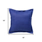18" Blue And Green Linen Throw Pillow Cover