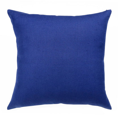 18" Blue Linen Throw Pillow Cover