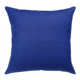 18" Blue Linen Throw Pillow Cover
