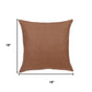 18" Brown Linen Throw Pillow Cover