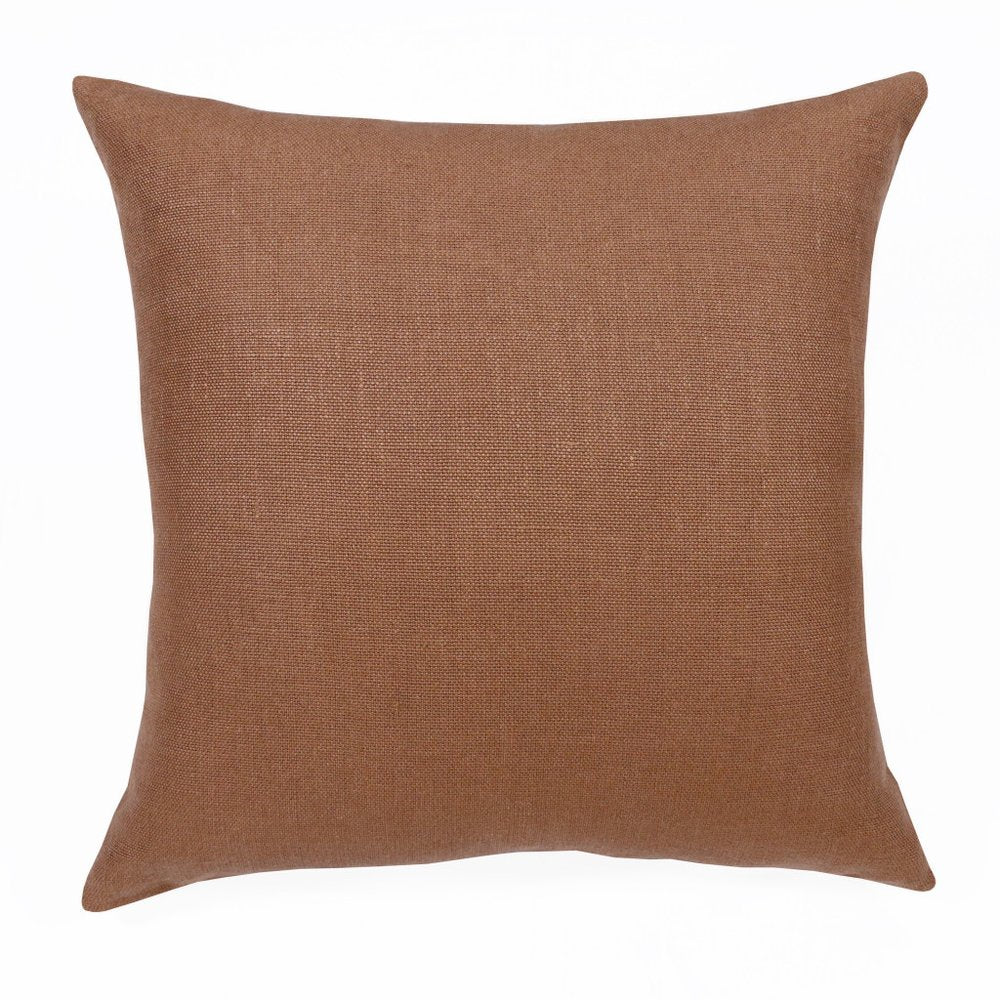 18" Brown Linen Throw Pillow Cover