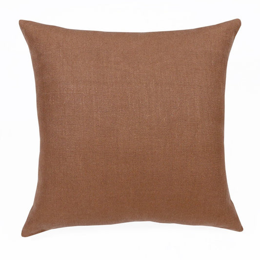 18" Brown Linen Throw Pillow Cover