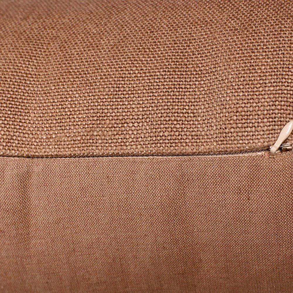 18" Brown Linen Throw Pillow Cover