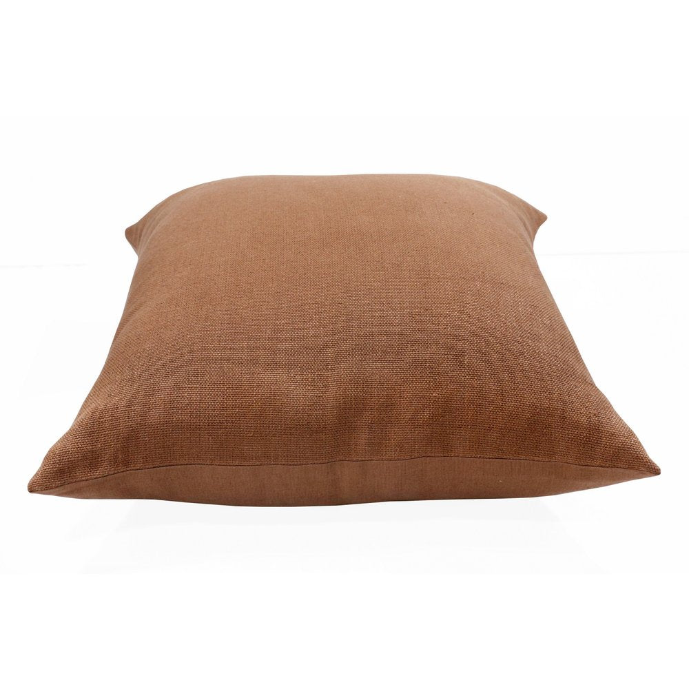 18" Brown Linen Throw Pillow Cover