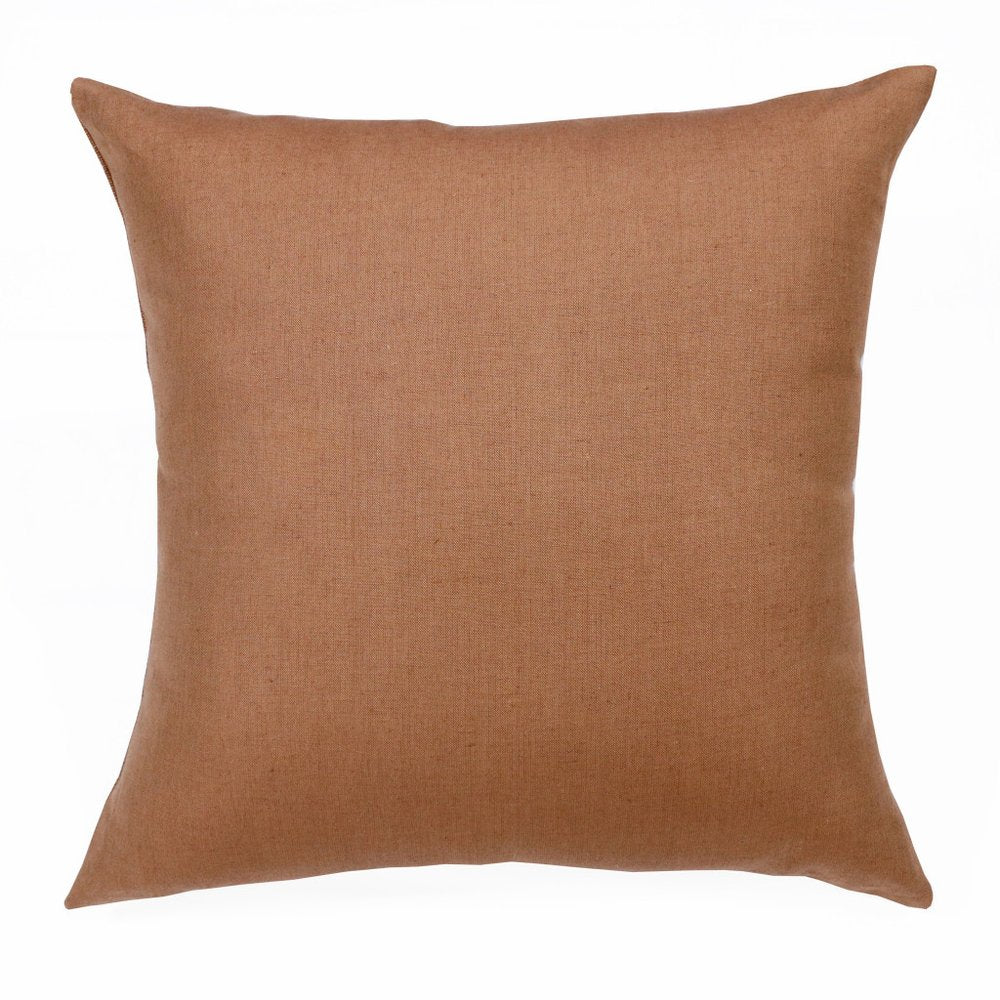 18" Brown Linen Throw Pillow Cover