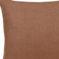 18" Brown Linen Throw Pillow Cover
