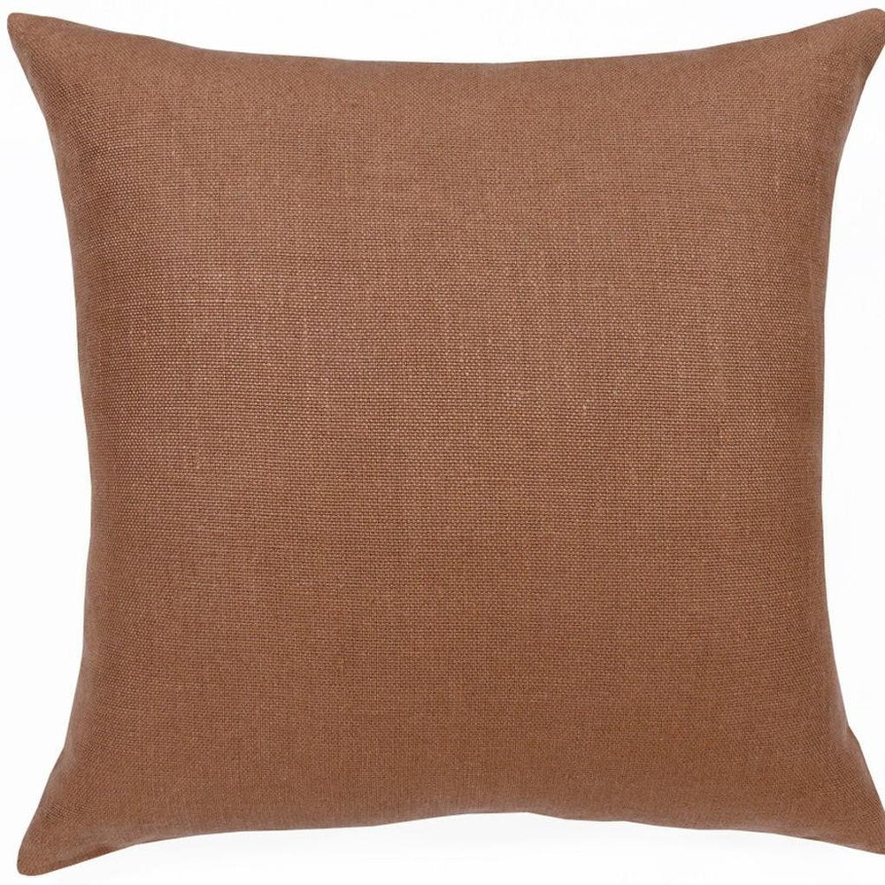 18" Brown Linen Throw Pillow Cover
