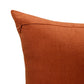 18" Orange And Gray Striped Linen Throw Pillow Cover