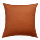 18" Rust And Gray Striped Linen Throw Pillow Cover