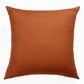 18" Orange And Gray Striped Linen Throw Pillow Cover