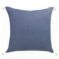20" Navy Blue And Ivory Striped Linen Throw Pillow Cover