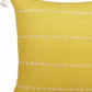 18" Yellow And Ivory Striped Linen Throw Pillow Cover