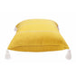 18" Yellow And Ivory Striped Linen Throw Pillow Cover
