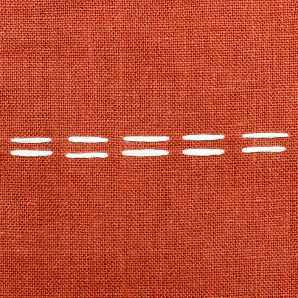 18" Orange And Ivory Striped Linen Throw Pillow Cover