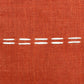 18" Rust And Ivory Striped Linen Throw Pillow Cover
