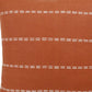 18" Orange And Ivory Striped Linen Throw Pillow Cover