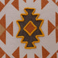 18" Orange And White Geometric Cotton Throw Pillow Cover