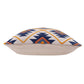 18" Navy Blue And Rust Geometric Cotton Throw Pillow Cover