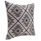 18" Gray And Black Geometric Cotton Throw Pillow Cover