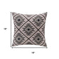 18" Gray And Black Geometric Cotton Throw Pillow Cover