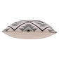 18" Gray And Black Geometric Cotton Throw Pillow Cover