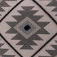 18" Gray And Black Geometric Cotton Throw Pillow Cover