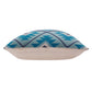 18" Blue And White Geometric Cotton Throw Pillow Cover