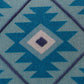 18" Blue And White Geometric Cotton Throw Pillow Cover
