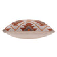 18" Rust And Off White Geometric Cotton Throw Pillow Cover