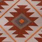 18" Orange And White Geometric Cotton Throw Pillow Cover