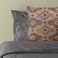 18" Yellow And Orange Geometric Cotton Throw Pillow Cover