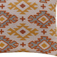 18" Yellow Rust And Cream Geometric Cotton Throw Pillow Cover