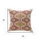 18" Yellow And Orange Geometric Cotton Throw Pillow Cover