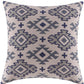 20" Blue And Gray Geometric Cotton Throw Pillow Cover