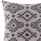 20" Blue And Gray Geometric Cotton Throw Pillow Cover