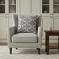20" Blue And Gray Geometric Cotton Throw Pillow Cover
