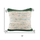 18" Green Cream And Blue Color Block Cotton Throw Pillow Cover