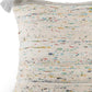 18" Gray White And Blue Color Block Cotton Throw Pillow Cover with Tassels