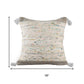 18" Gray White And Blue Color Block Cotton Throw Pillow Cover with Tassels