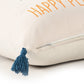 18" Navy Blue Off White And Yellow The Sea is My Happy Place Beach Nautical Throw Pillow Cover