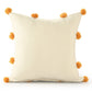 20" Beige And Orange Beach Text Throw Pillow Cover