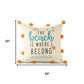 20" Beige And Orange The Beach Is Where I Belong Beach Throw Pillow Cover